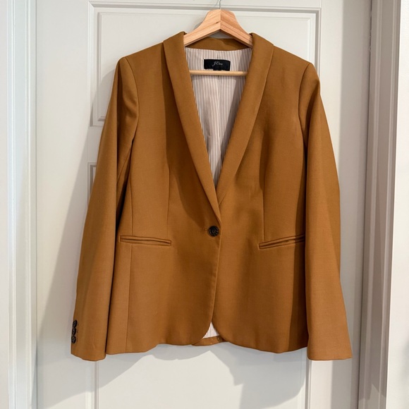 J. Crew Parke Blazer in Wool Flannel Chestnut Size 10